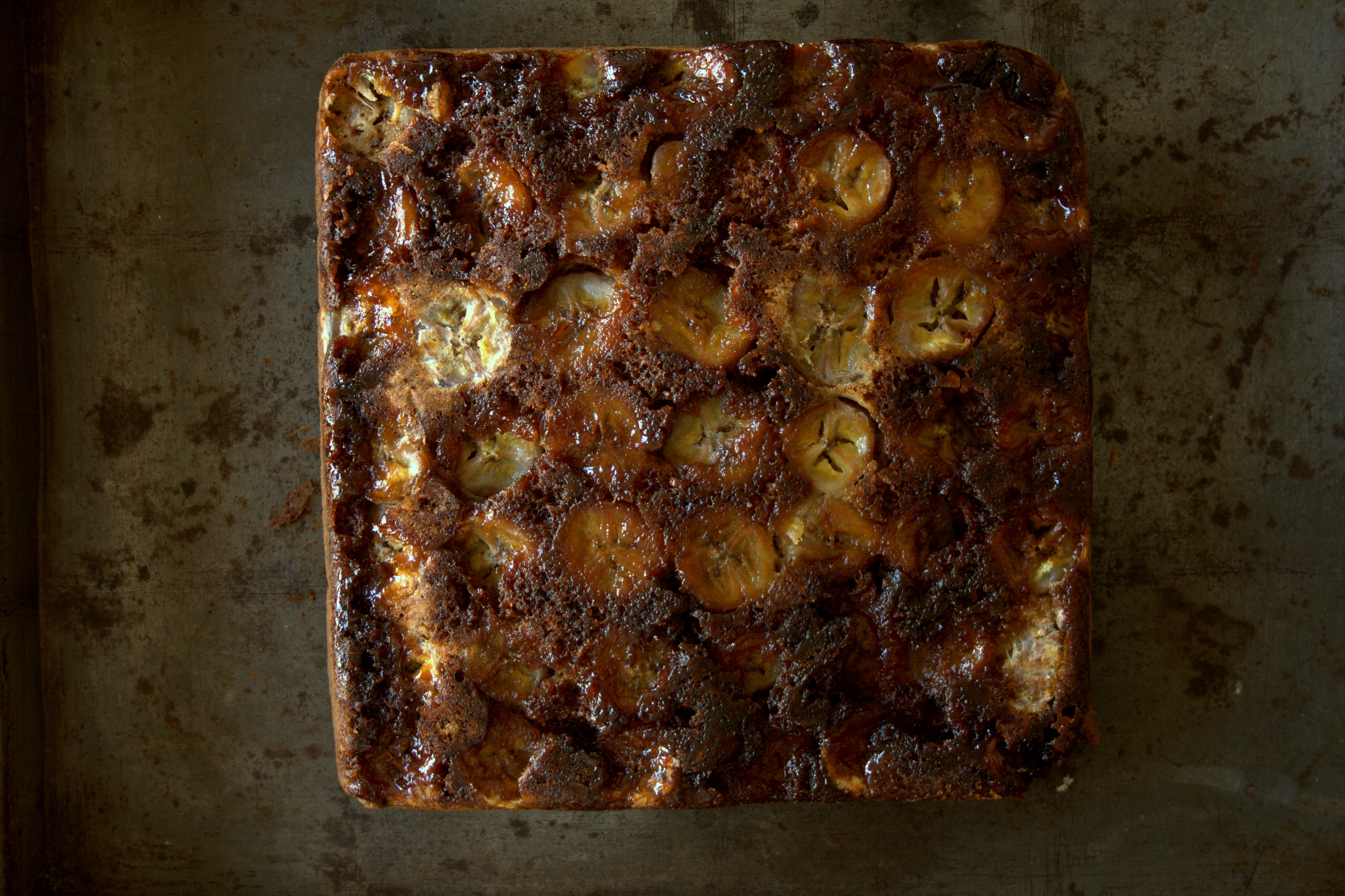 Gâteau renversé à la banane